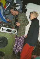 Mikey at the decks ... Ting helps